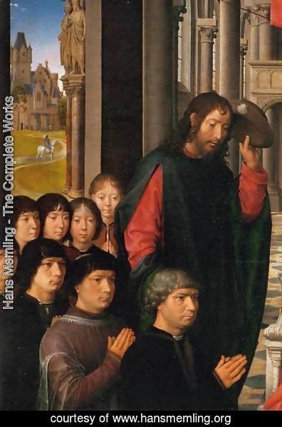 Hans Memling - Virgin and Child with Sts James and Dominic (detail)