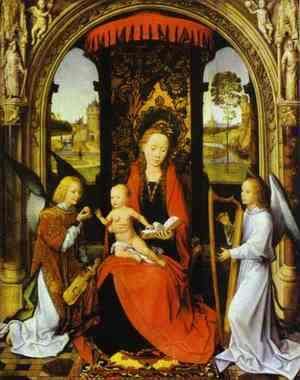 Hans Memling - Madonna And Child With Angels 1480