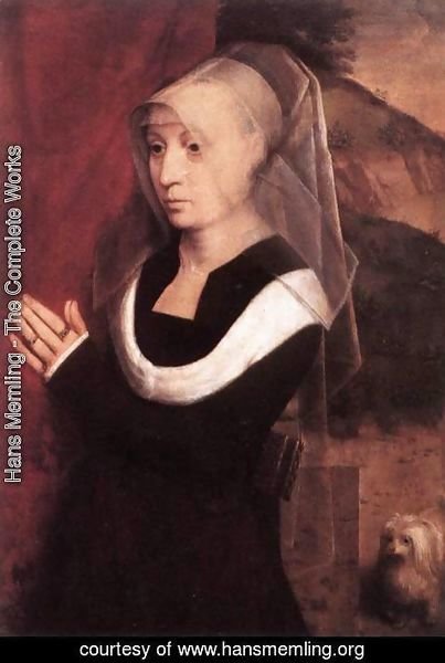Hans Memling - Portrait Of A Praying Woman 1485