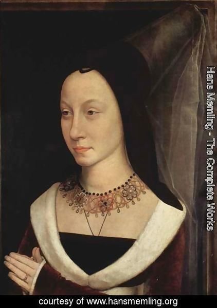 Hans Memling - Tommaso Portinari And His Wife Part Of Diptych 2 1470