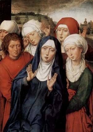 Hans Memling - Granada-diptych, right wing, the holy women and St. John