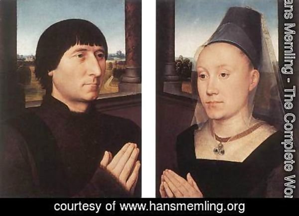 Hans Memling - Portraits of Willem Moreel and His Wife c. 1482