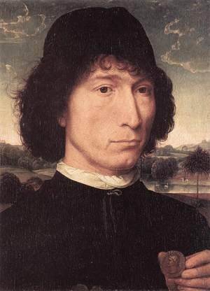 Hans Memling - Portrait of a Man with a Roman Coin 1480