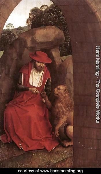 Hans Memling - St Jerome and the Lion 1485-90