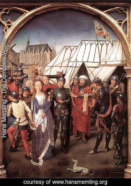 Hans Memling - St Ursula Shrine- Martyrdom (scene 6) 1489