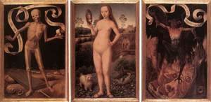 Hans Memling - Triptych of Earthly Vanity and Divine Salvation (front) c. 1485