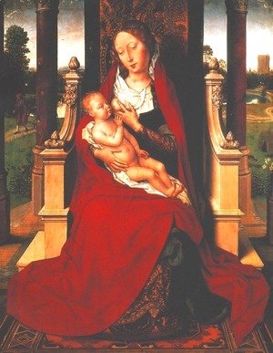 Hans Memling - Madonna with Child on a Throne