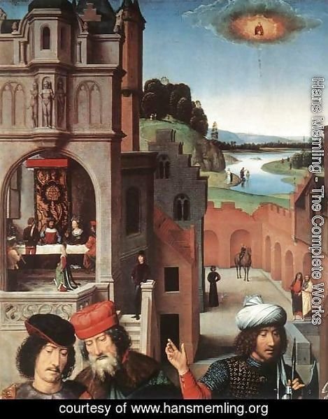 Hans Memling - St John Altarpiece [detail: 3, left wing]