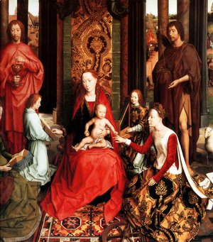 Hans Memling - The Mystic Marriage Of St. Catherine Of Alexandria (central panel of the San Giovanni Polyptch)