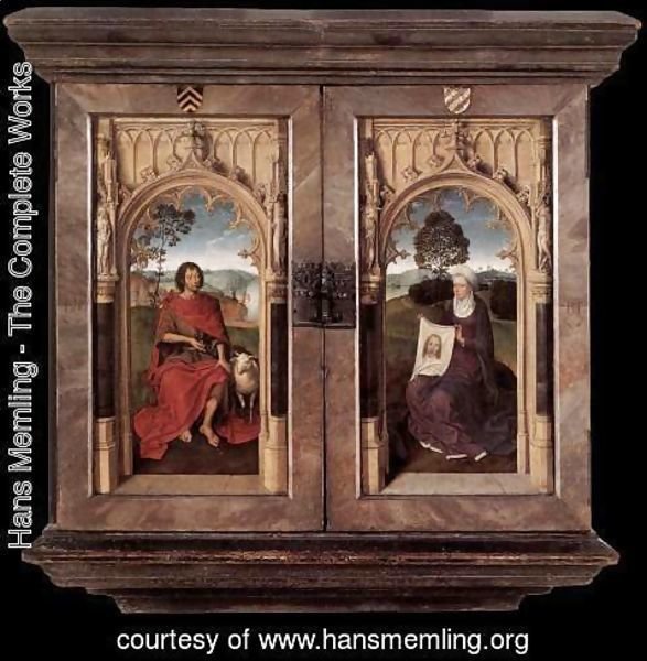 Hans Memling - Triptych of Jan Floreins (reverse)