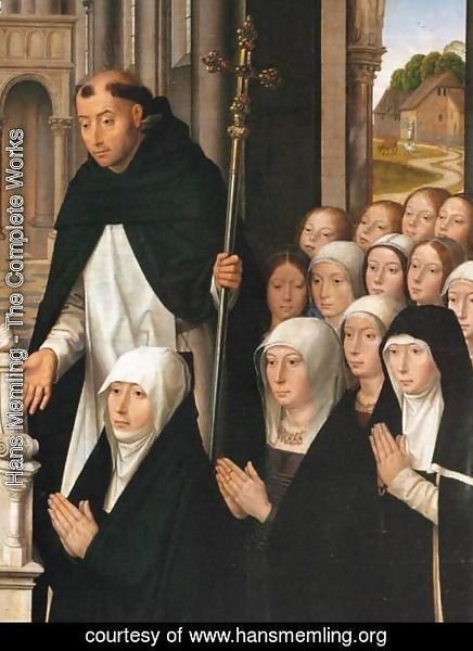 Hans Memling - Virgin and Child with Sts James and Dominic (detail) 2