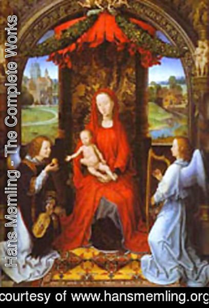 Hans Memling - Madonna And Child With Two Angels