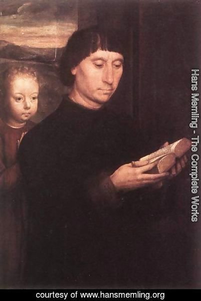 Hans Memling - Portrait Of A Reading Man 1485