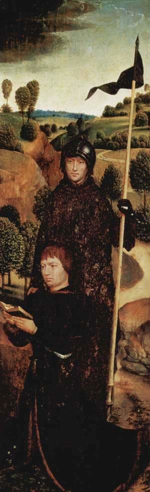 Hans Memling - Donor Stifter with St. Wilhelm von Maleval