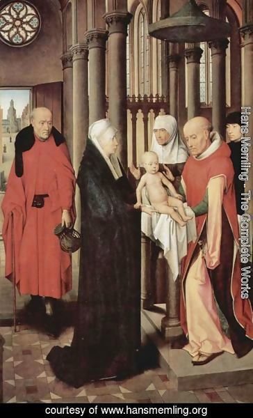 Hans Memling - Adoration of the Magi altar, right panel presentation in the temple