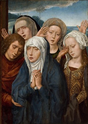 Hans Memling - The Mourning Virgin with St. John and the Pious Women from Galilee