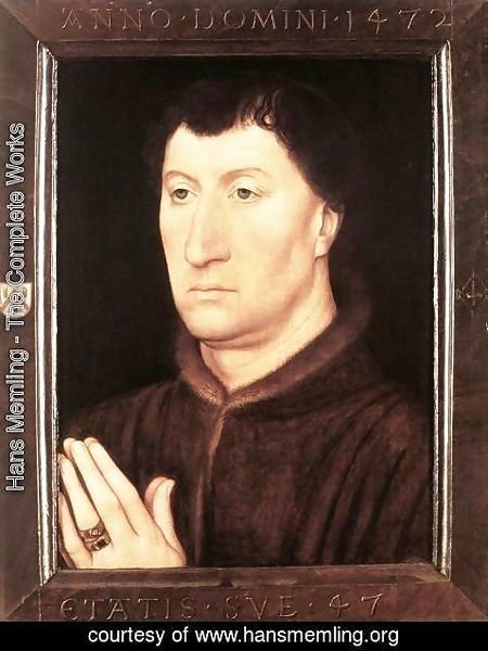 Hans Memling - Portrait of Gilles Joye 1472