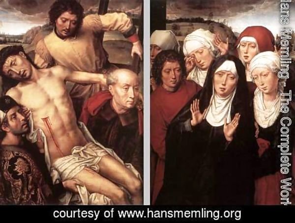 Hans Memling - Diptych with the Deposition 1492-94