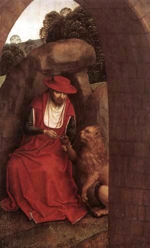 Hans Memling - St Jerome and the Lion 1485-90