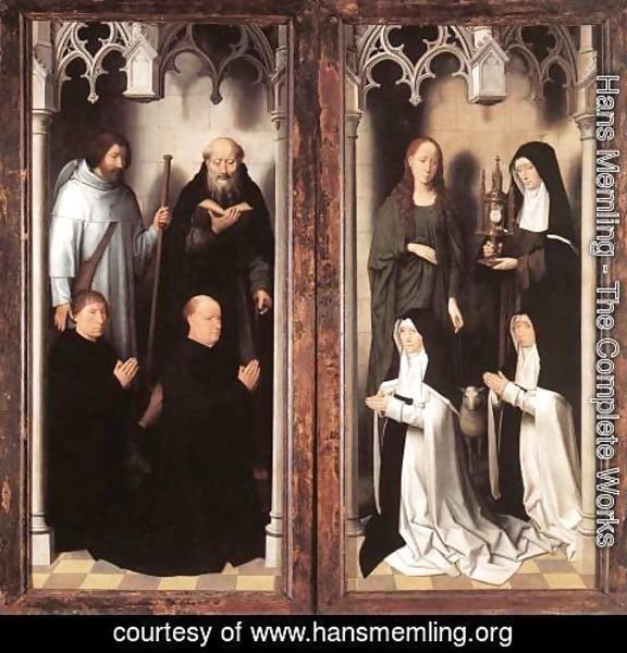 Hans Memling - St John Altarpiece (closed) 1474-79