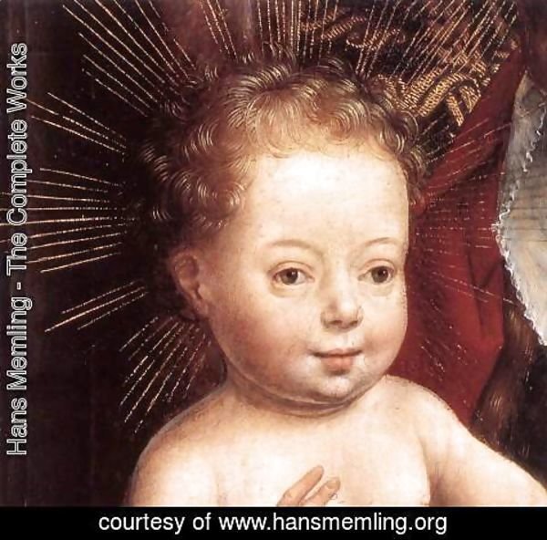 Hans Memling - Standing Virgin and Child (detail) c. 1490