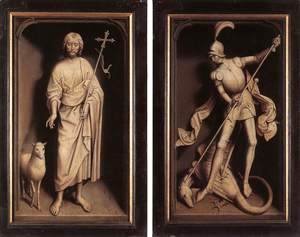 Hans Memling - Triptych of the Family Moreel (closed) 1484
