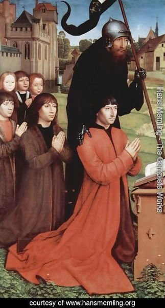 Hans Memling - Triptych of the Family Moreel (left wing) 1484
