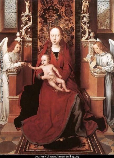 Virgin and Child Enthroned with Two Angels 1485-90